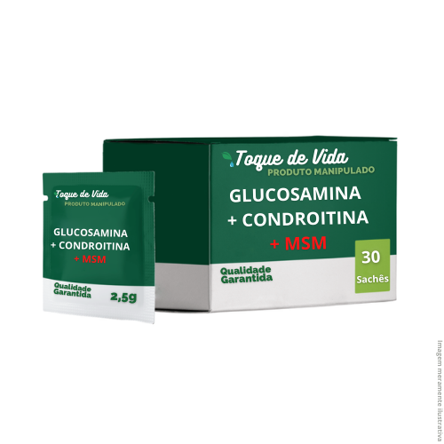 MSM + GLUCOSAMINA + CONDROITINA 30 sachês